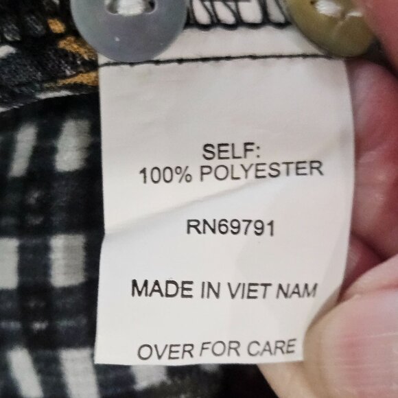 Figueroa & Flower Top Sz PM Floral & Checkered Multi Prints Boho Cottagecore - Picture 9 of 9